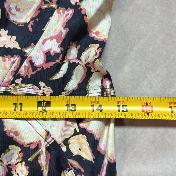 A.L.C. Emery Maritime Midi Dress Navy Multi Floral Asymmetric Belted Romantic 2 - Picture 13 of 16